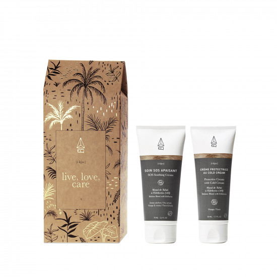 Coffret Duo Soins Visage et Corps EQ - crème protectrice cold cream et soin sos apaisant