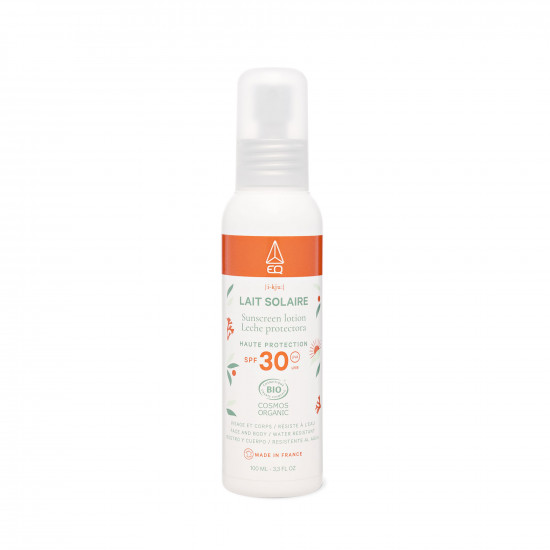 Lait Solaire SPF30 - 100ml EQ certifié Bio