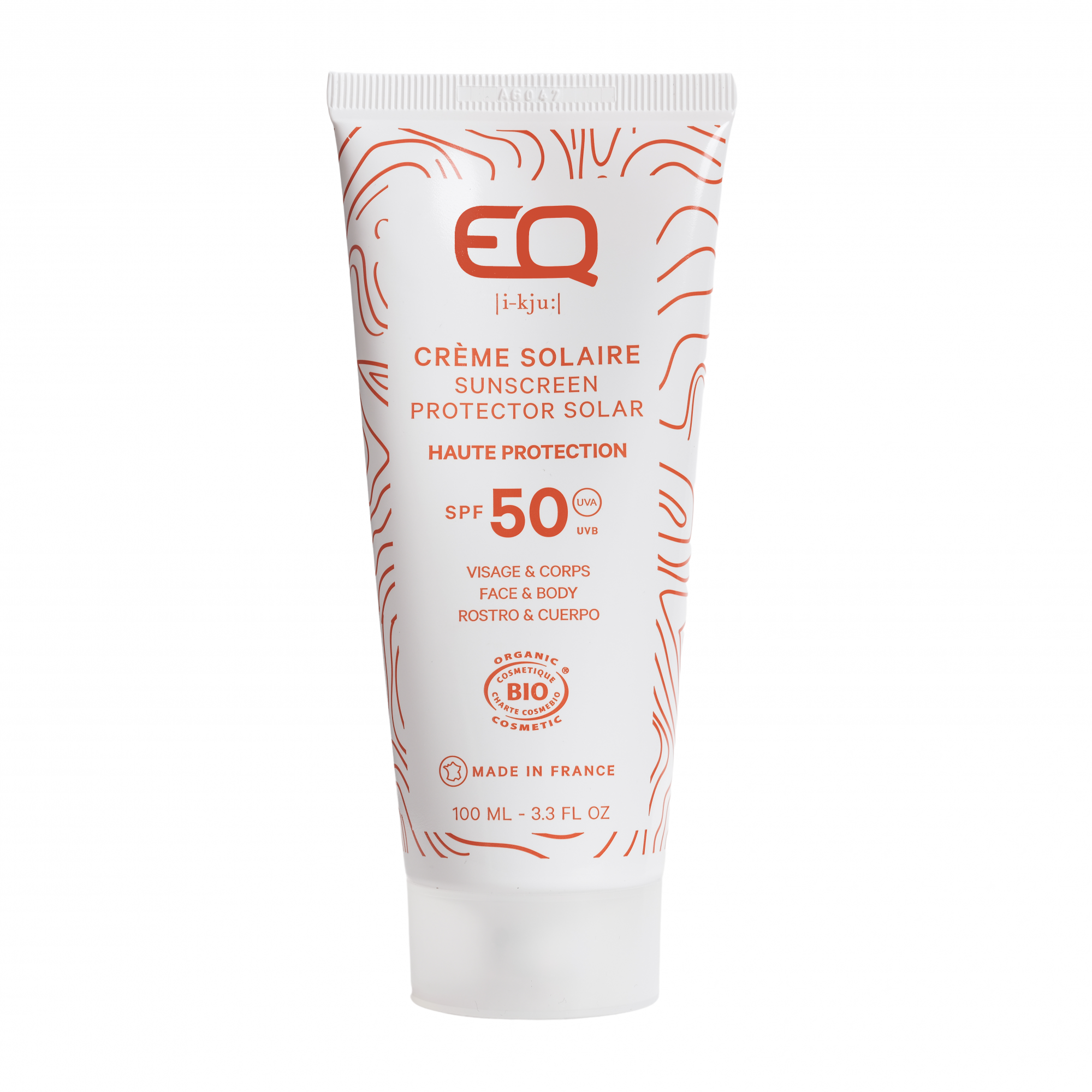 Crème Solaire SPF50 -100ml EQ certifiée Bio