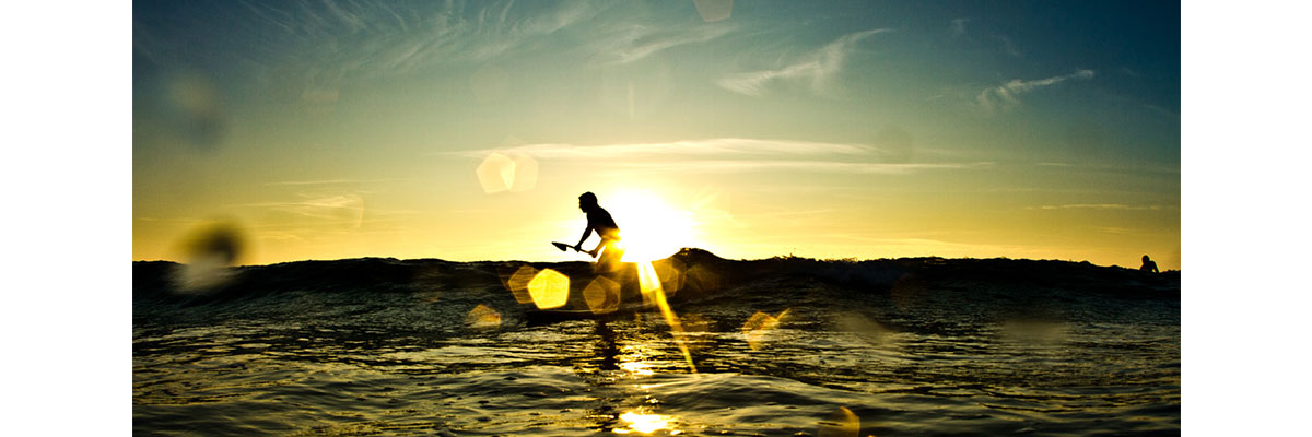 Couché de soleil surf